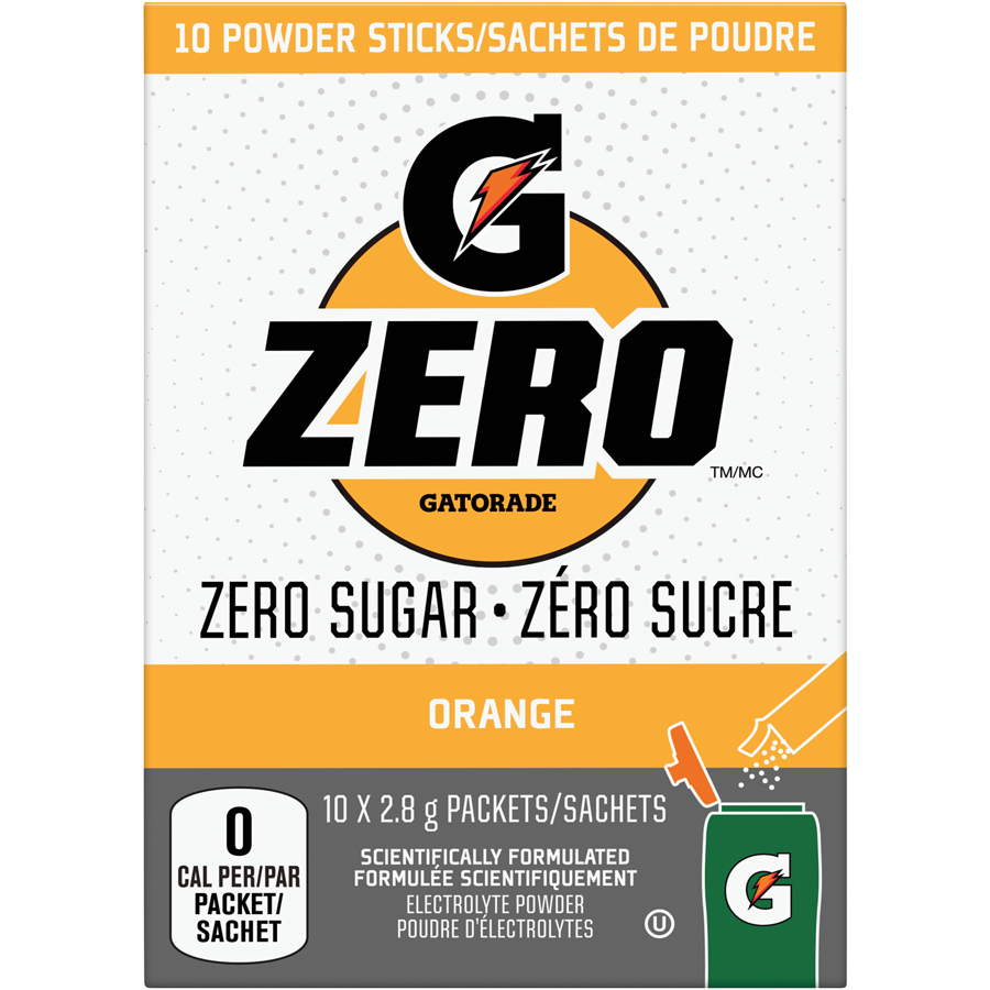 Gatorade - Zero Powder Orange - 35 g - Canadian Distribution