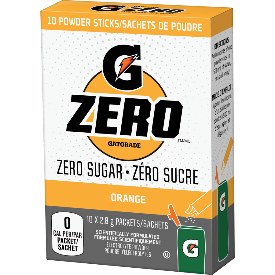 Gatorade - Zero Powder Orange - 35 g - Canadian Distribution