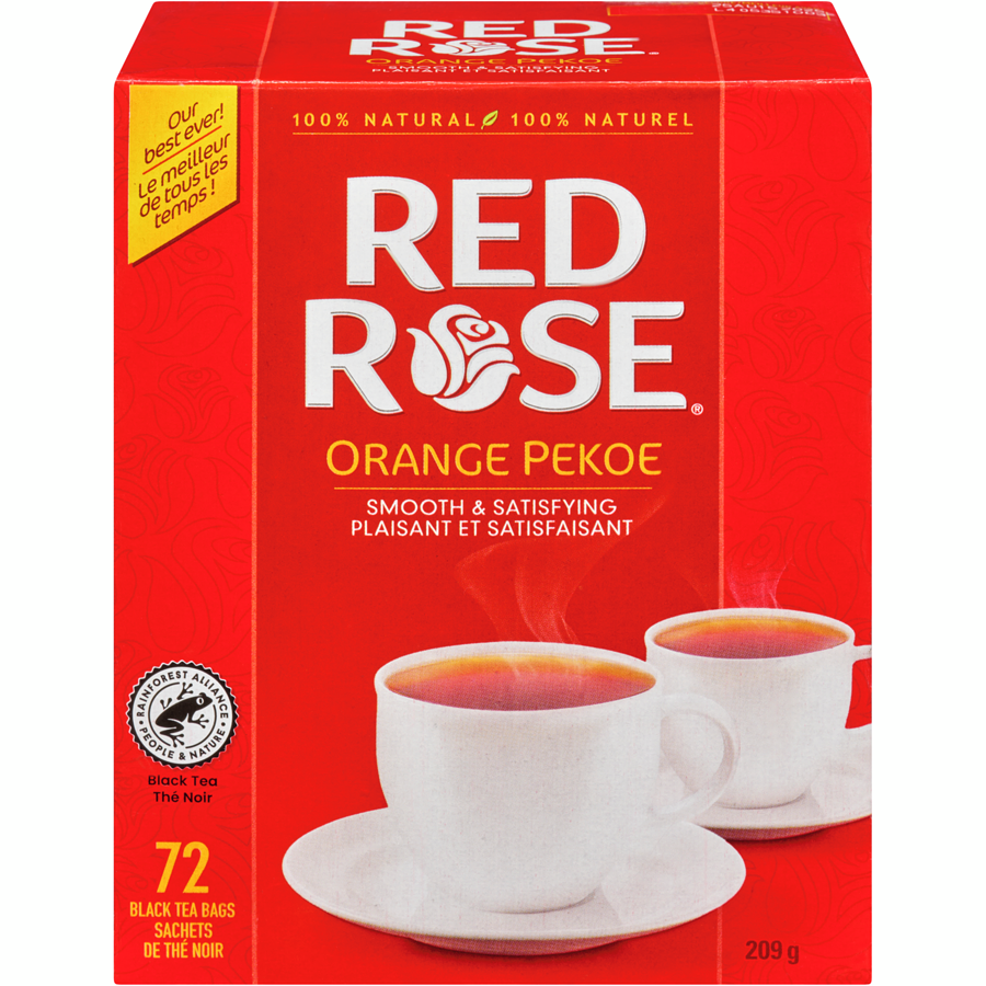 Red Rose - Orange Pekoe Black Tea - 72 each - Canadian Distribution