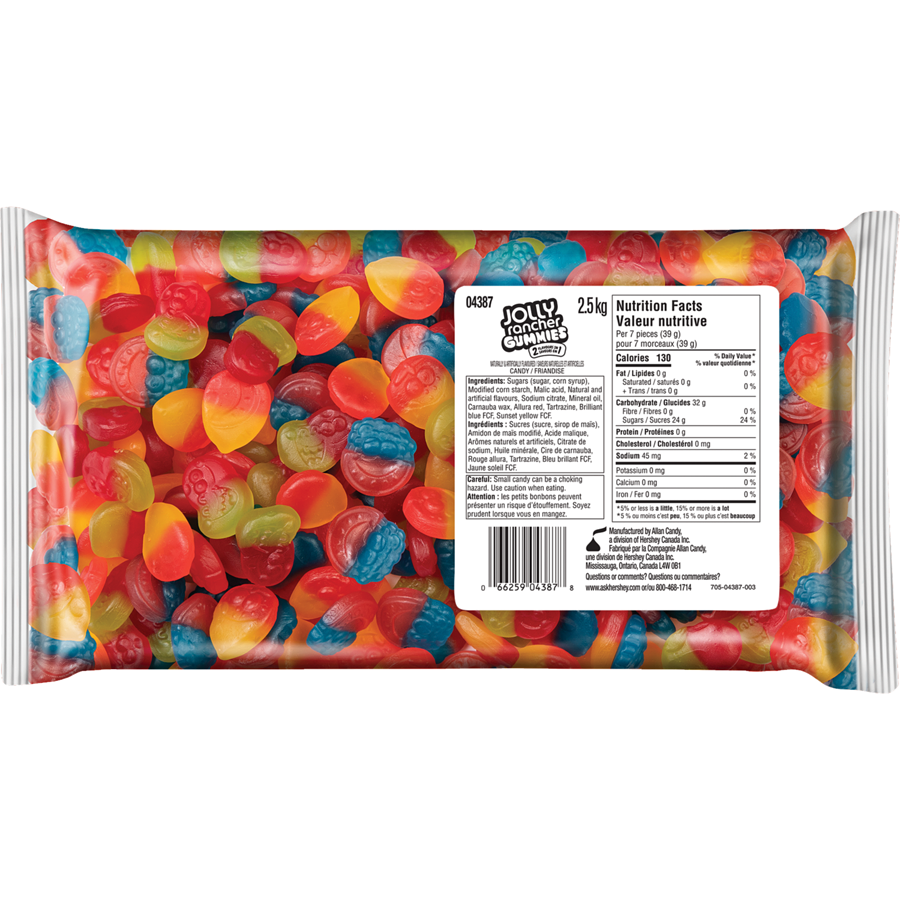 Jolly Rancher - Gummies Candy 2 Flavours In 1 - 2.5 kg - Canadian Distribution