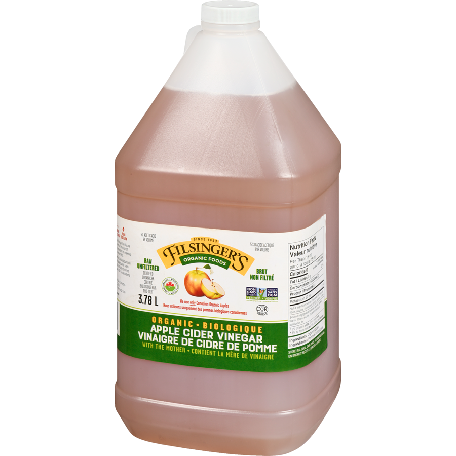 Filsingers - Apple Cider Vinegar Organic - 3.78 L - Canadian Distribution