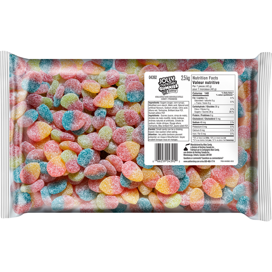 Jolly Rancher - Gummies Candy Sours 2 Flavours In 1 - 2.5 kg - Canadian Distribution