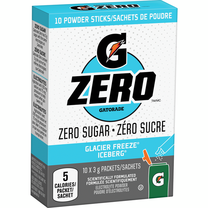 Gatorade - Zero Powder Glacier Freeze - 30 g - Canadian Distribution