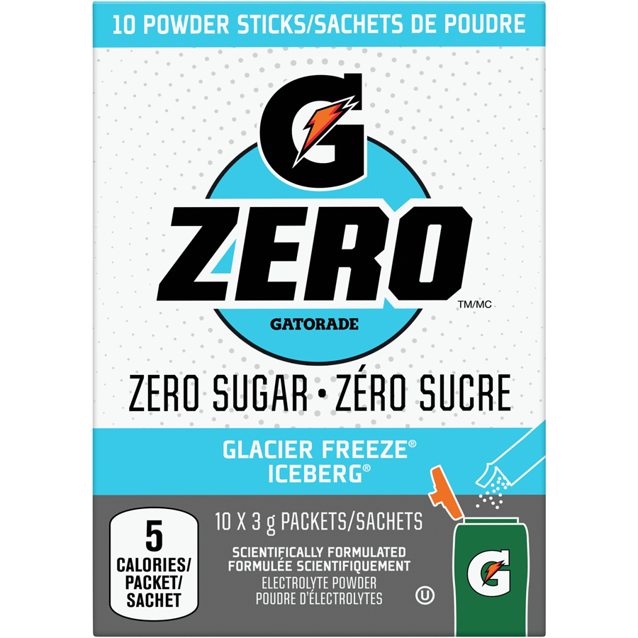 Gatorade - Zero Powder Glacier Freeze - 30 g - Canadian Distribution