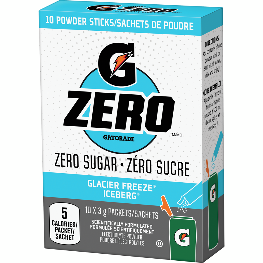 Gatorade - Zero Powder Glacier Freeze - 30 g - Canadian Distribution