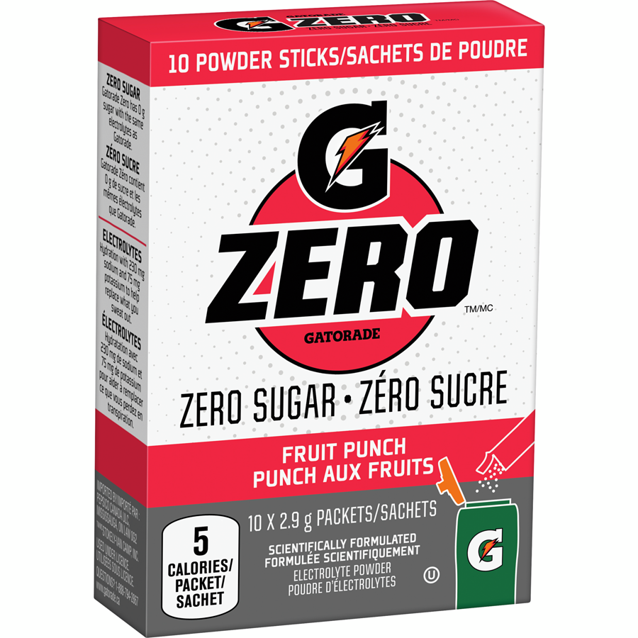 Gatorade - Zero Powder Fruit Punch - 35 g - Canadian Distribution