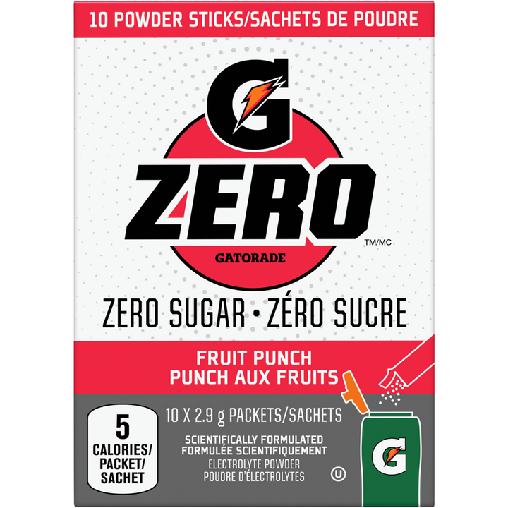 Gatorade - Zero Powder Fruit Punch - 35 g - Canadian Distribution