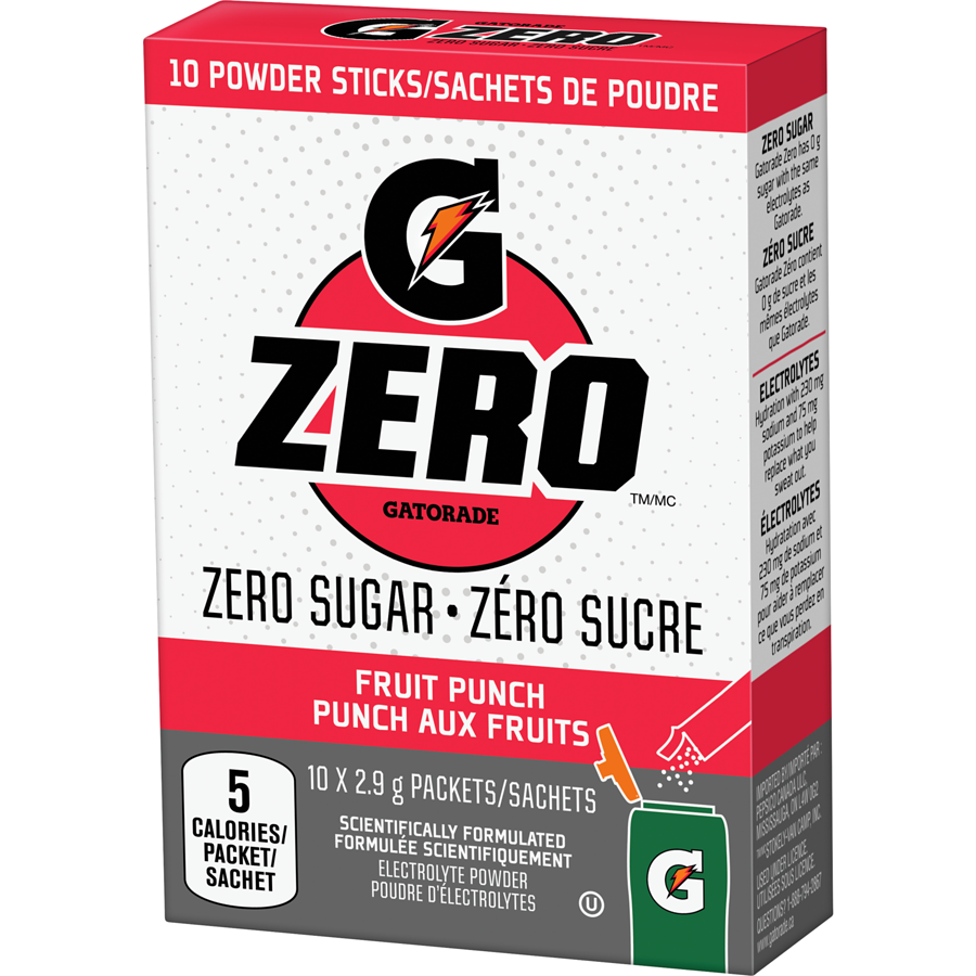 Gatorade - Zero Powder Fruit Punch - 35 g - Canadian Distribution