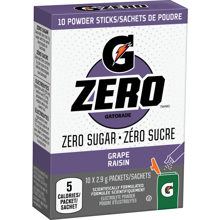 Gatorade - Zero Powder Grape - 30 g - Canadian Distribution