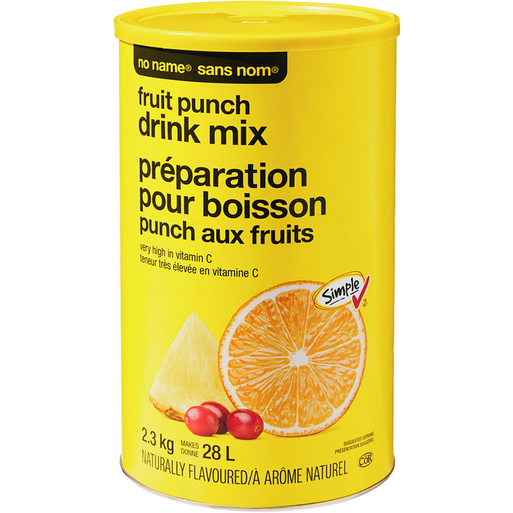 No Name - Fruit Punch Drink Mix - 2.3 kg - Canadian Distribution