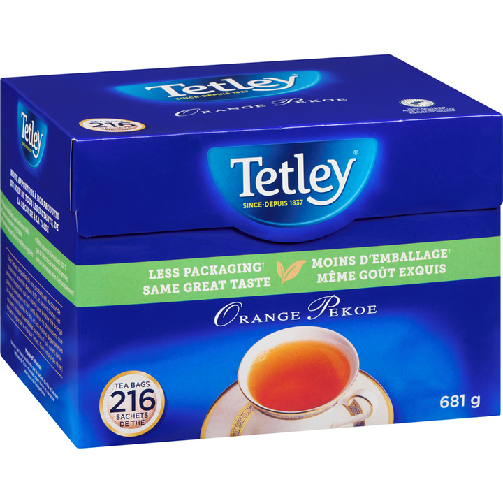 Tetley - Tea Bags Orange Pekoe - 680 g - Canadian Distribution