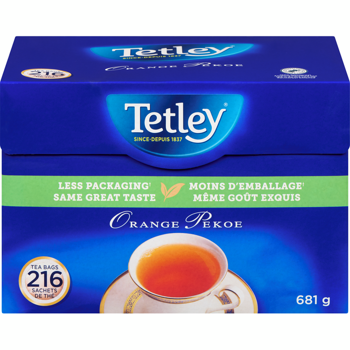 Tetley - Tea Bags Orange Pekoe - 680 g - Canadian Distribution