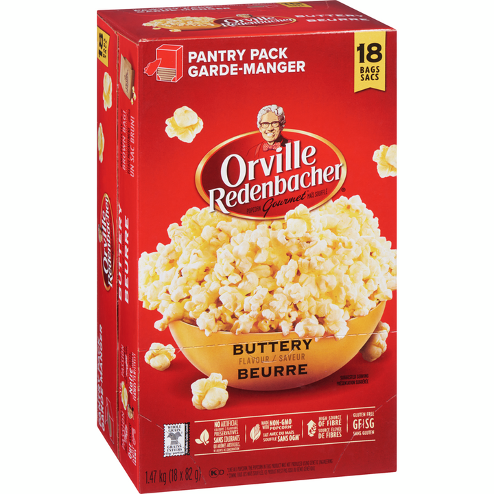 Orville - Gourmet Popcorn Buttery Flavour Pantry Pack - 1475 g - Canadian Distribution