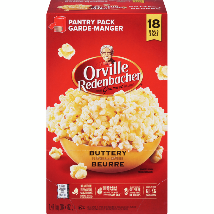 Orville - Gourmet Popcorn Buttery Flavour Pantry Pack - 1475 g - Canadian Distribution