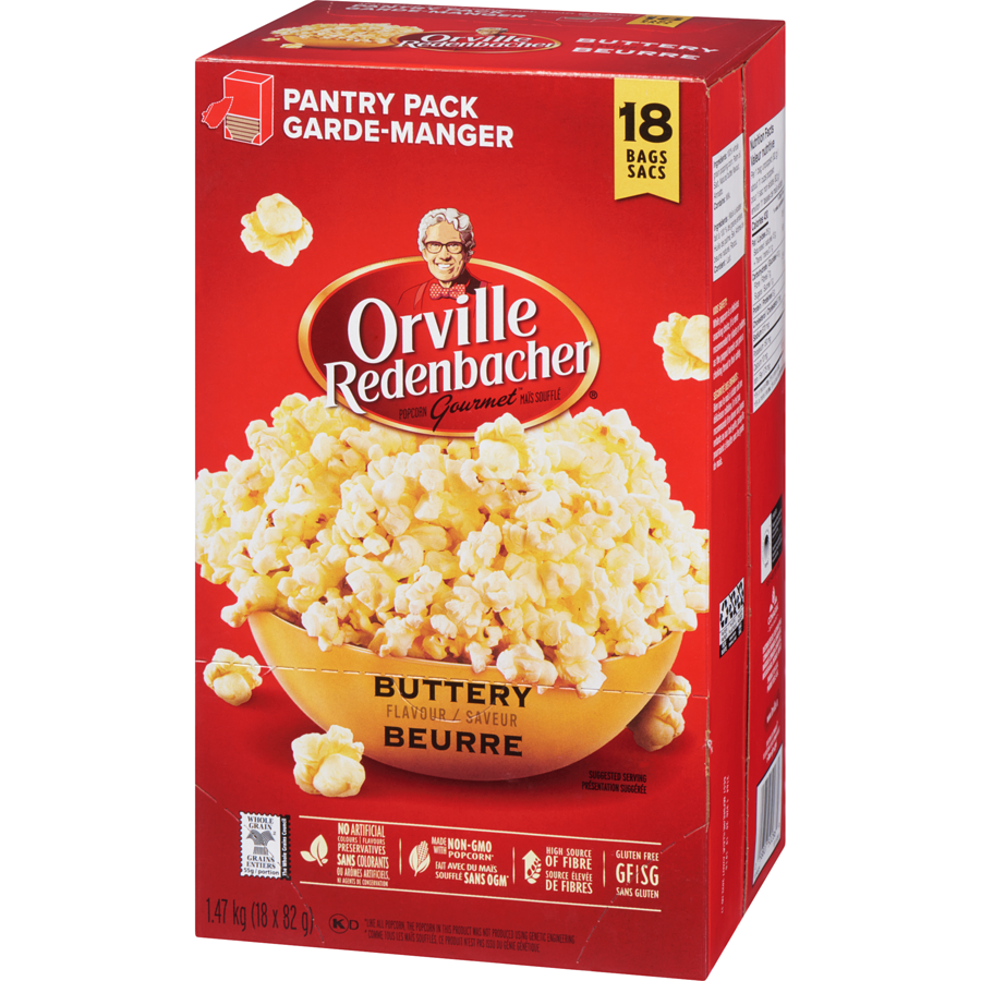 Orville - Gourmet Popcorn Buttery Flavour Pantry Pack - 1475 g - Canadian Distribution