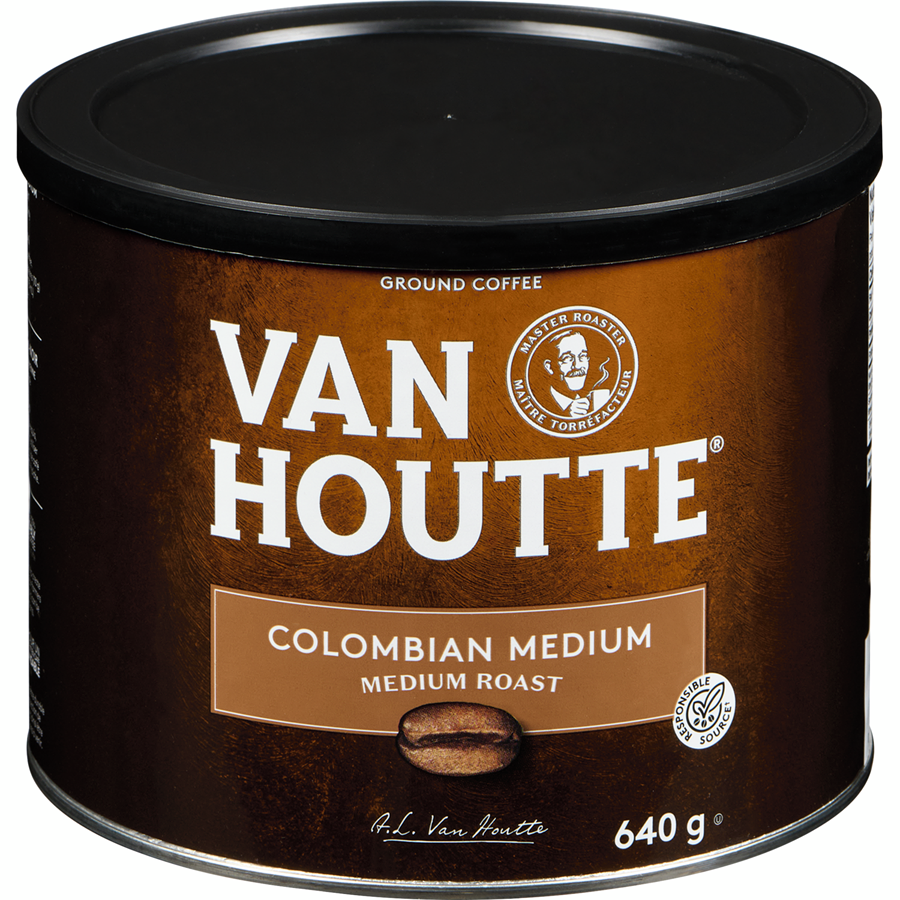 Van Houtte - Ground Coffee Colombian Medium Medium Roast - 640 g - Canadian Distribution