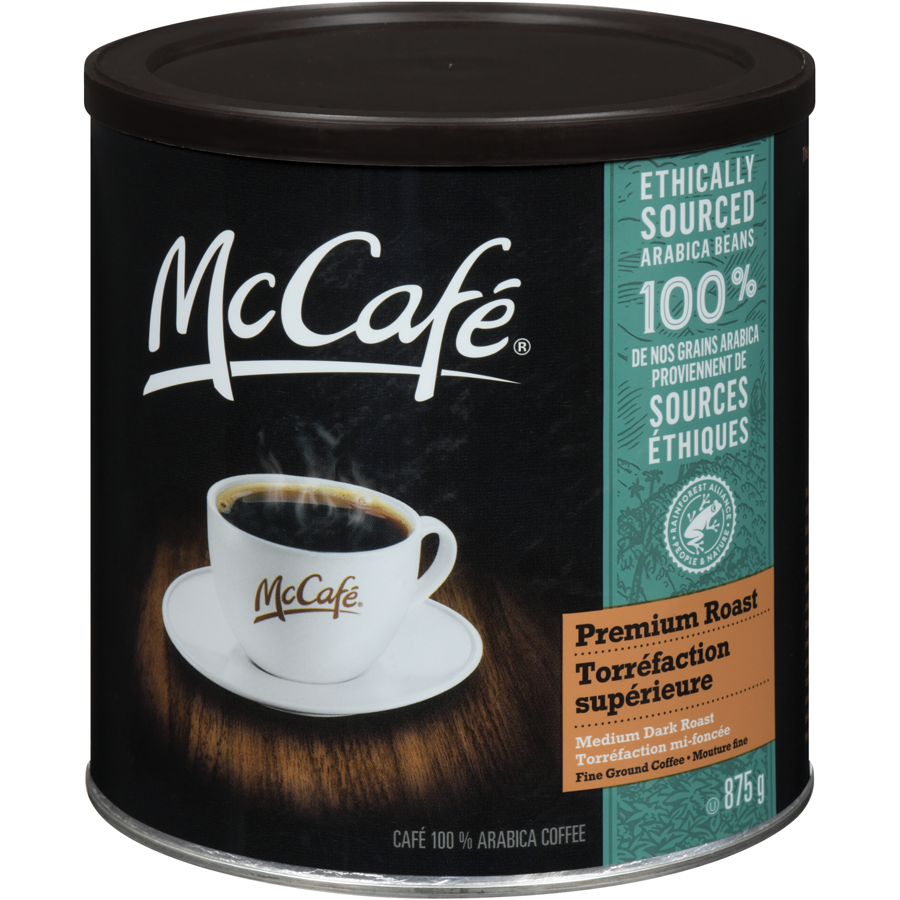 Mccafe - 100 % Arabica Coffee Premium Roast Medium Dark Roast - 875 g - Canadian Distribution