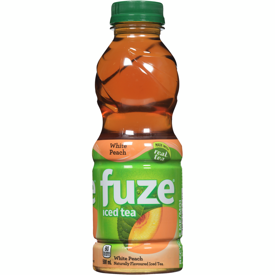 Fuze - Iced Tea White Peach Bottles, 12 Pack - Case - 12 x 500 ml - Canadian Distribution