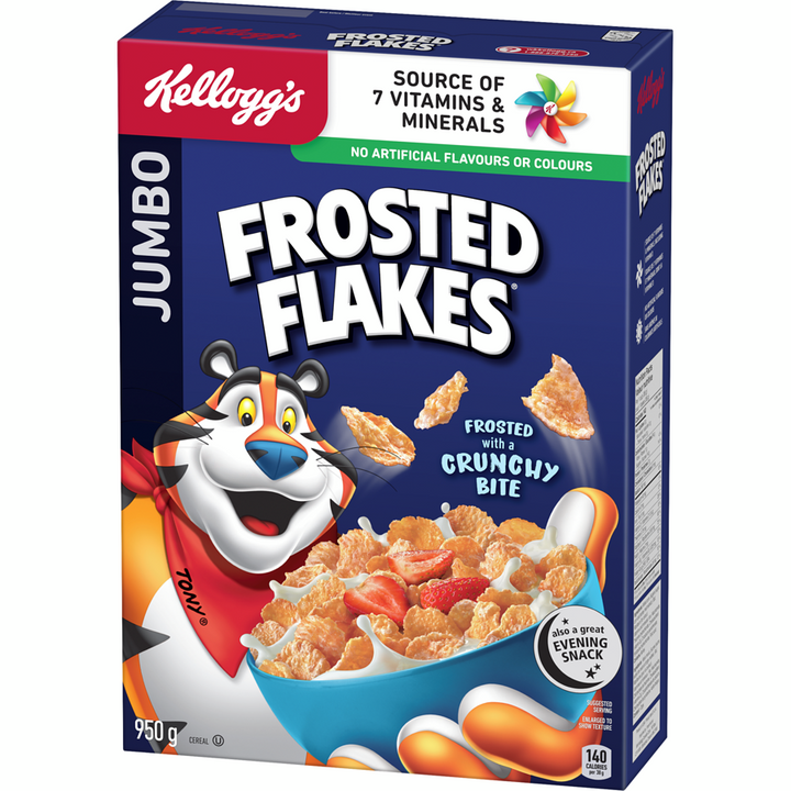 Kelloggs - Frosted Flakes Cereal Jumbo - 950 g - Canadian Distribution