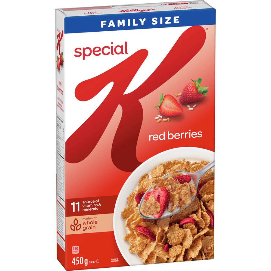 Kelloggs - Special K Cereal Red Berries Family Size - 450 g - Canadian Distribution