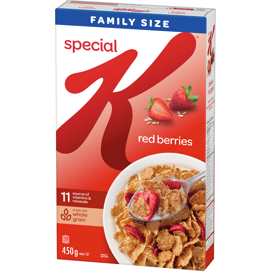 Kelloggs - Special K Cereal Red Berries Family Size - 450 g - Canadian Distribution