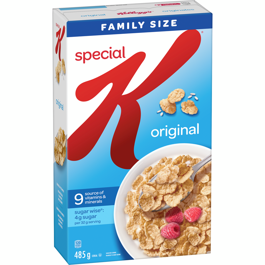 Kelloggs - Special K Cereal Original Family Size - 485 g - Canadian Distribution