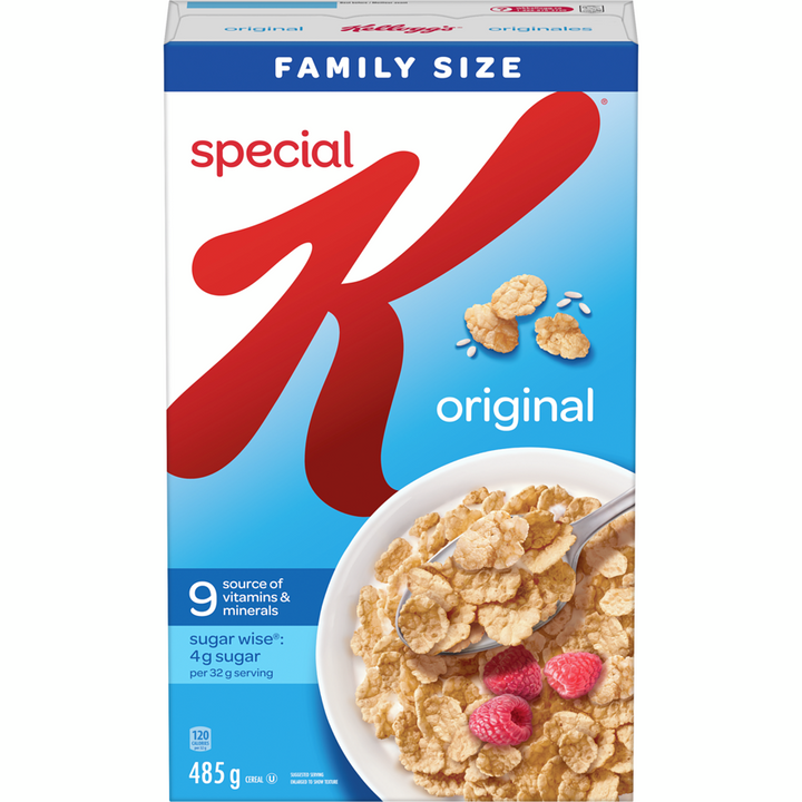 Kelloggs - Special K Cereal Original Family Size - 485 g - Canadian Distribution