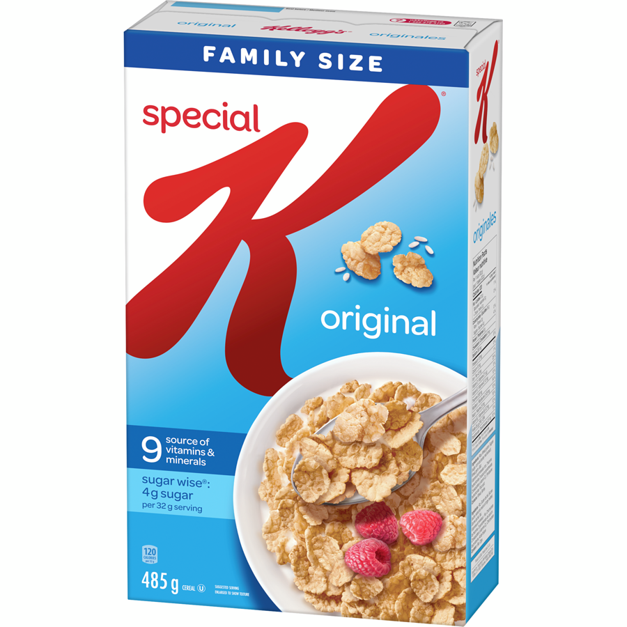 Kelloggs - Special K Cereal Original Family Size - 485 g - Canadian Distribution