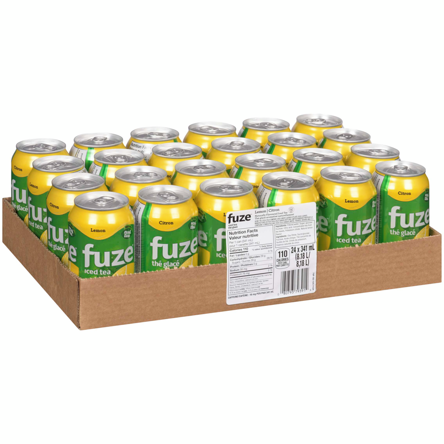 Fuze - Iced Tea, Lemon - Case - 24 x 341 ml - Canadian Distribution