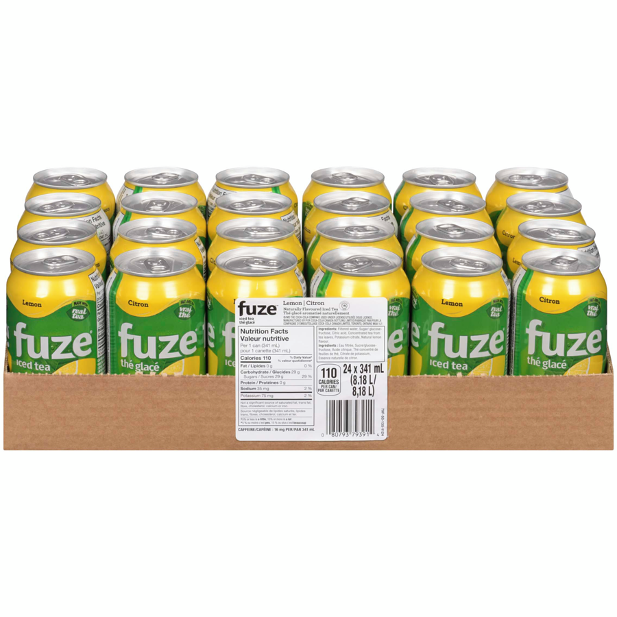 Fuze - Iced Tea, Lemon - Case - 24 x 341 ml - Canadian Distribution