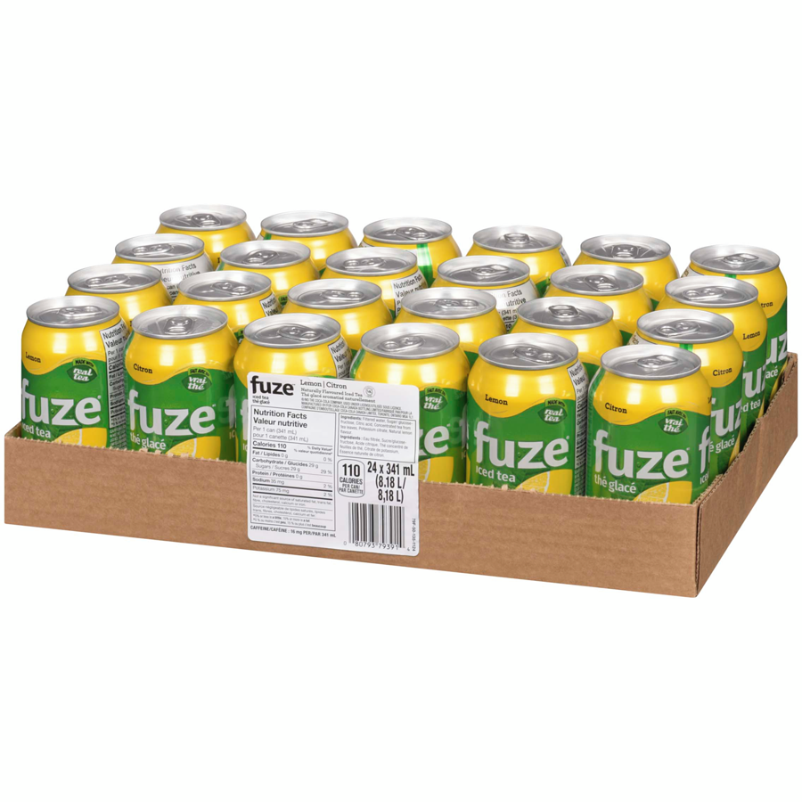 Fuze - Iced Tea, Lemon - Case - 24 x 341 ml - Canadian Distribution