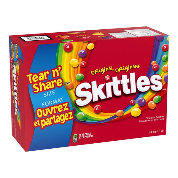 Original Tear N Share - 96 × 92 g - Skittles - Canadian Distribution