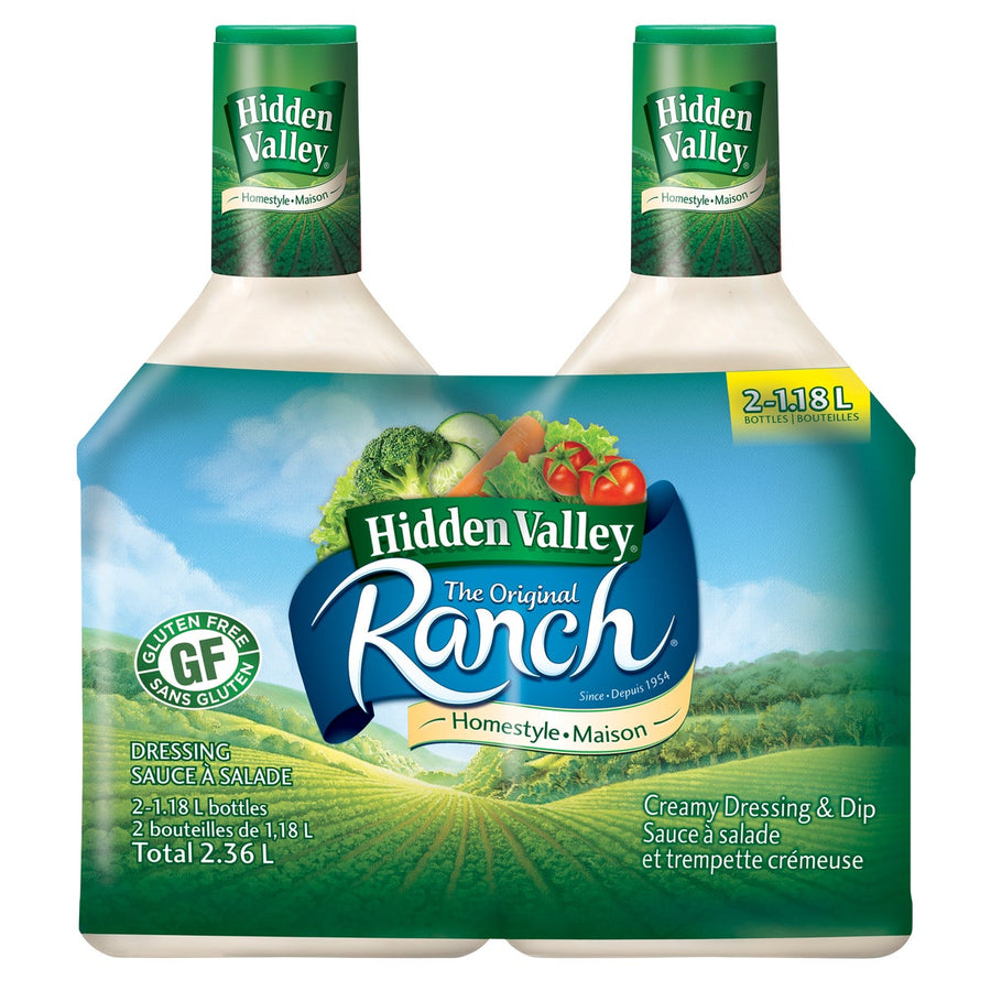 Hidden Valley The Original Ranch Homestyle Salad Dressing and Dip - 8 × 1.18 L - Grocery and Food Items - Canadian Distribution