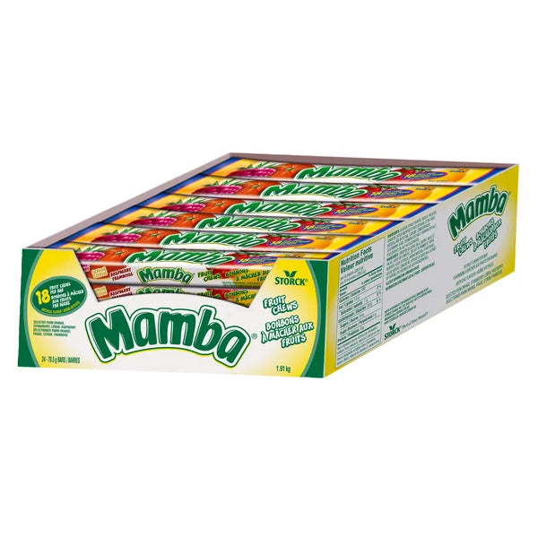 Bonbons aux fruits à mâcher - 96 × 79,5 g - Mamba - Distribution canadienne - Livraison gratuite au Canada pour les commandes de plus de 199 $ CA