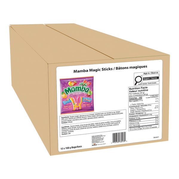 Magic Sticks Cherry - 48 x 150 g - Mamba - Canadian Distribution