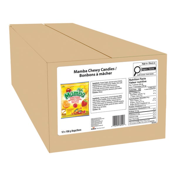 Chewy Candies - 48 x 150 g - Mamba - Canadian Distribution