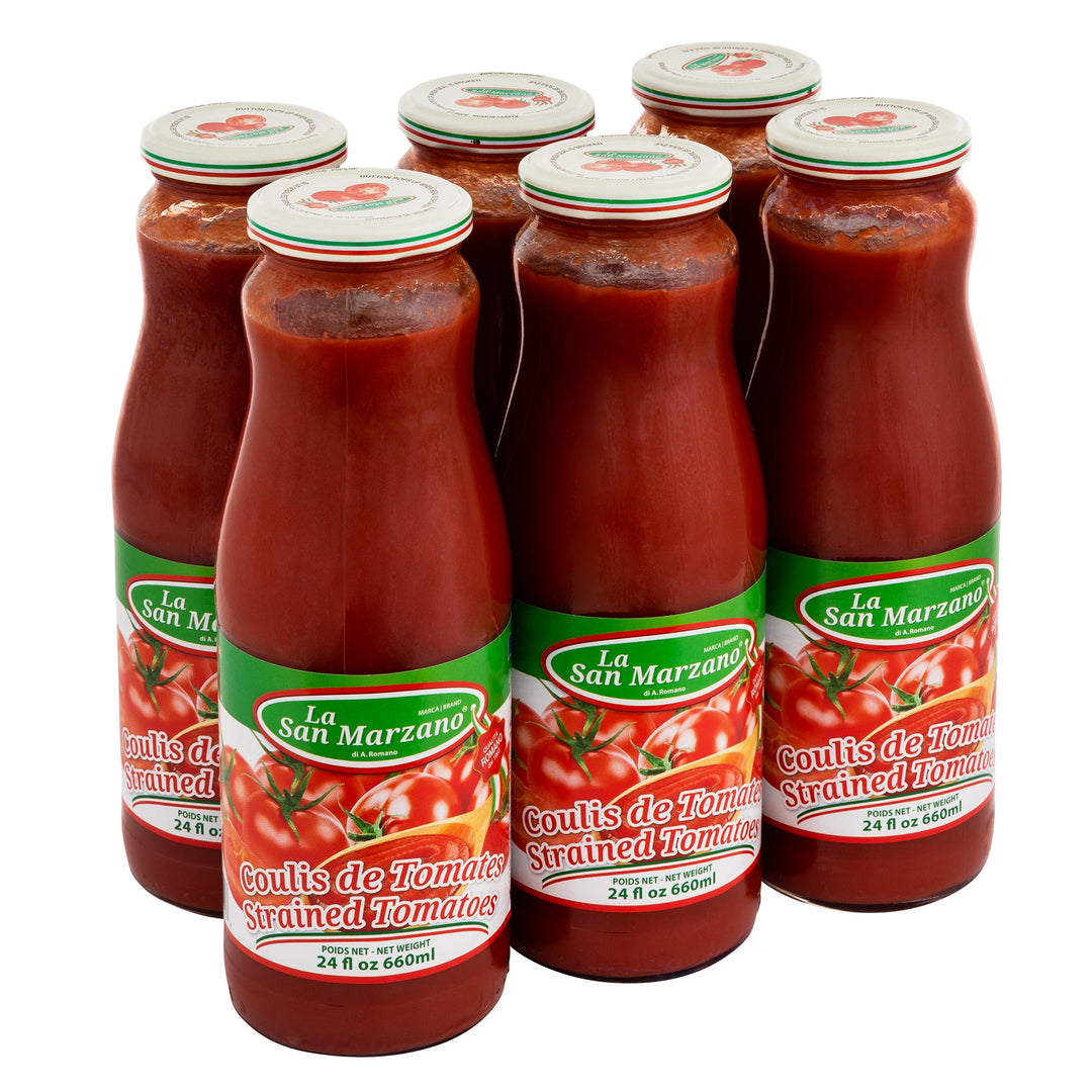 La San Marzano Passata Strained Tomatoes - 4 x 6-count - Grocery and Food Items - Canadian Distribution - Ships Free Within Canada on Orders Above CAD $199
