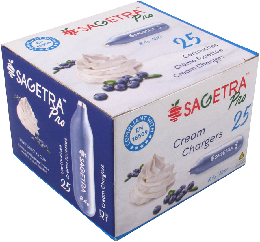 Sagetra N2O Chargers, Pack of 25 - Restaurant Equipment and Smallwares - Canadian Distribution