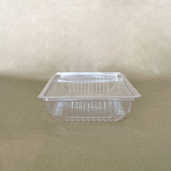 5.8"x8.28"x1.25" 24oz. PLA Hinged Lid Container 300cs BPI