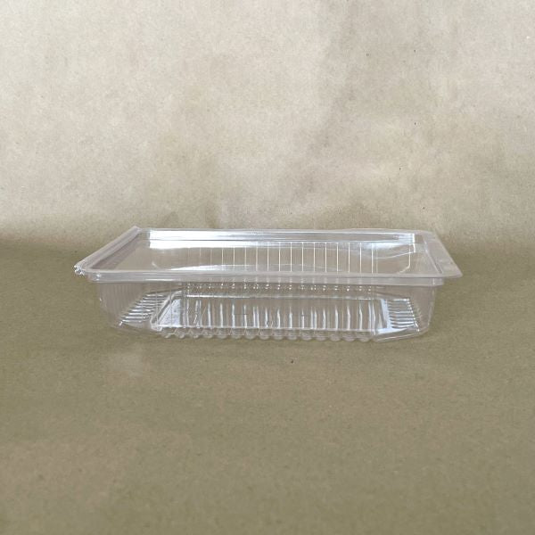 5.8"x8.28"x1.25" 24oz. PLA Hinged Lid Container 300cs BPI - Disposable Take Away Food Packaging - Canadian Distribution