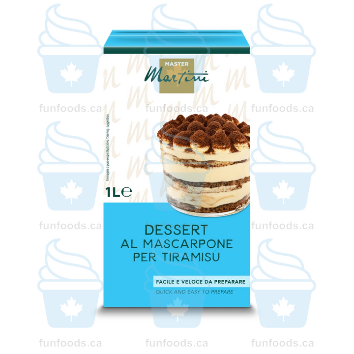 Mascarpone Tiramisu Dessert Mix - Ready to use - Case of 12 x 1L Briks - Canadian Distributor - Master Martini Canada