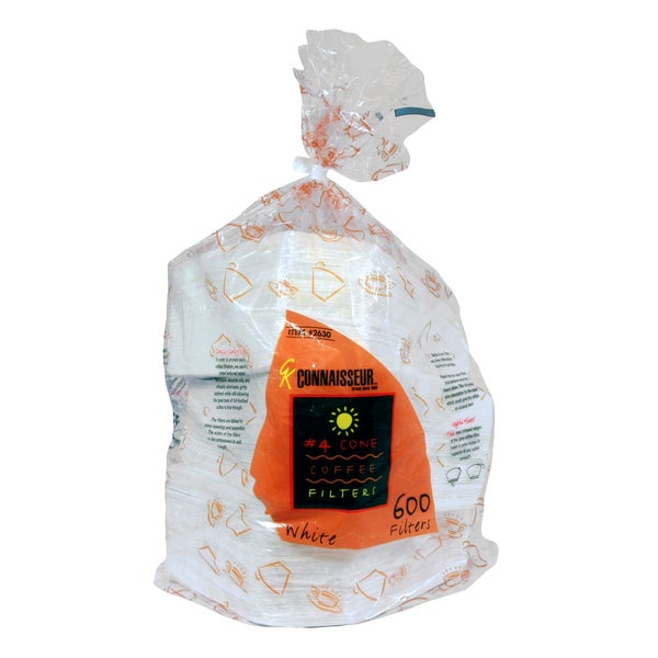 GK Connaisseur #4 Cone Coffee Filters - Pack of 600 - Grocery and Food Items - Canadian Distribution