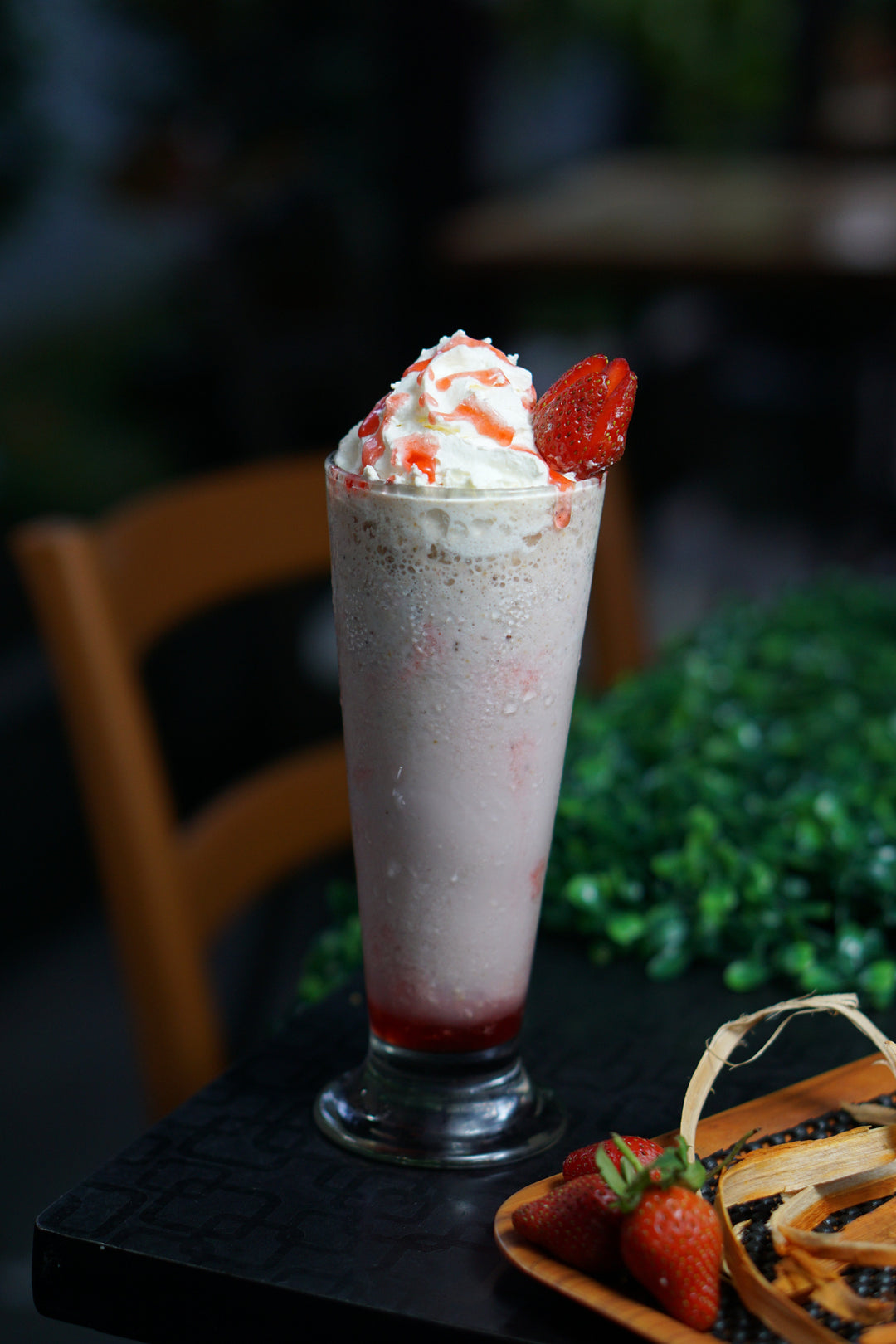 Syrup Strawberry Milkshake 