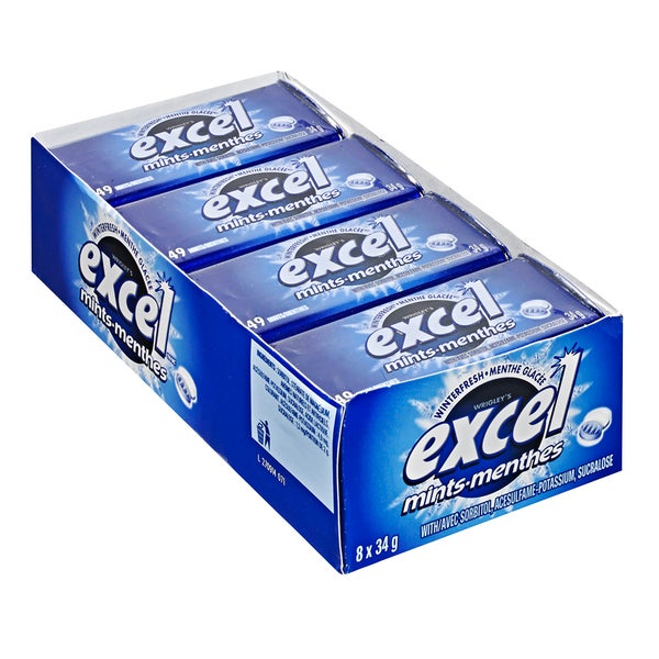 Winterfresh Mints - 4 x Packs of 8 - Excel - Canadian Distribution