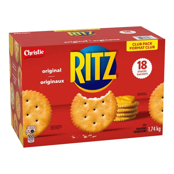 Original Crackers 18-count - 4 x 1.74kg - RITZ - Canadian Distribution
