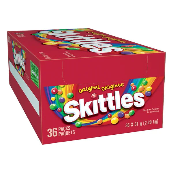 Bonbons originaux - 144 × 61 g - Skittles - Distribution canadienne - Livraison gratuite au Canada pour les commandes de plus de 199 $ CA