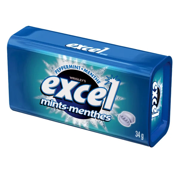 Peppermint Mints - 4 x Packs of 8 - Excel - Canadian Distribution