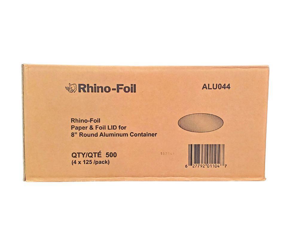 Rhino - 8" Paper Lids - Heavy Duty - Aluminium Containers