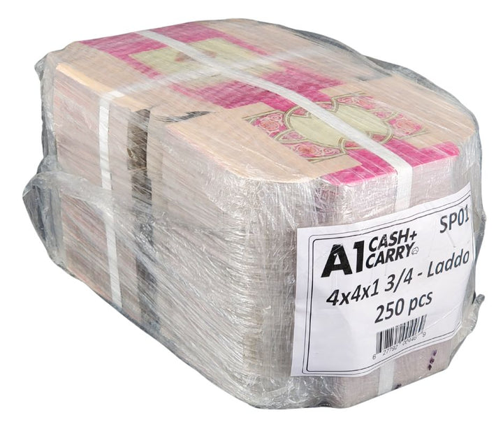 Sweet Box - Printed - 4 PC Ladoo - 4"x4"x1.75"