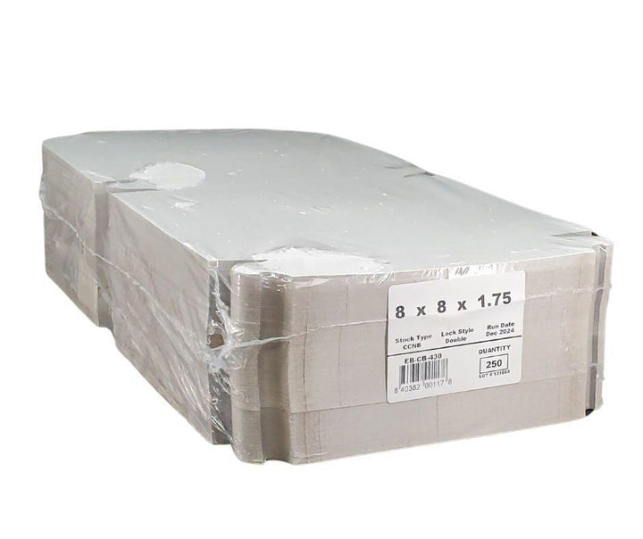 EB - Boîtes à gâteaux blanches - 8x8x1¾